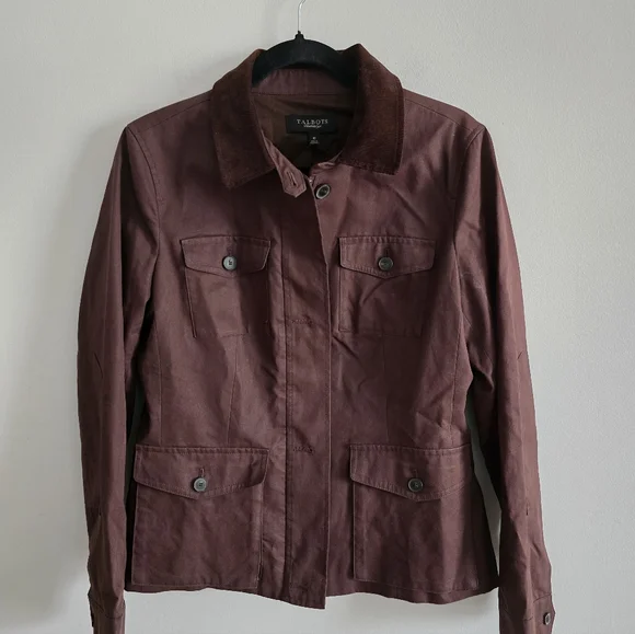 NWOT TALBOTS Brown Waxed Barn Jacket - Picture 2 of 8